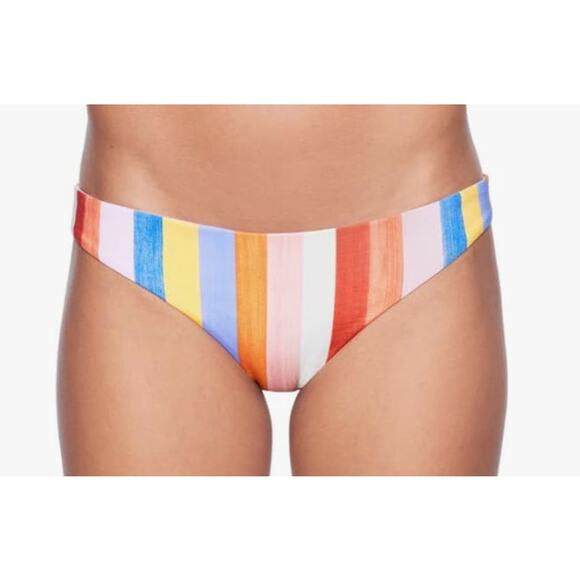 Hurley Retro Rainbow Stripe Reversible Bikini Bottom Small NWT - Picture 1 of 5